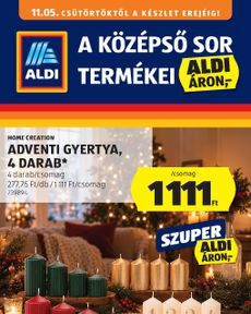 Aldi - Középső sor termékei