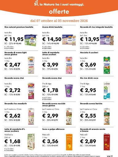 Volantino NaturaSì - NaturaSì valido dal 07/10 al 03/11 - pagina 43