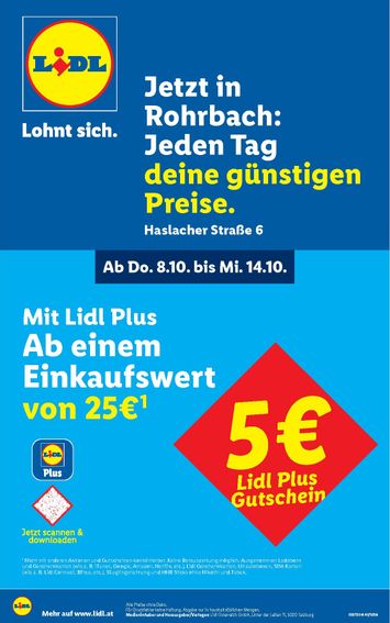 Lidl-Flugblatt - Lidl - Lohnt sich gültig ab 08.10. bis 14.10. - seite 1