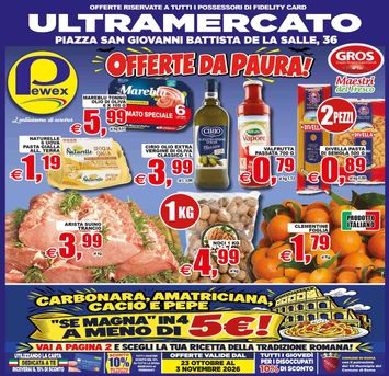 Volantino Pewex - Pewex Ultramercato Irnerio – Roma valido dal 23/10 al 03/11 - pagina 1