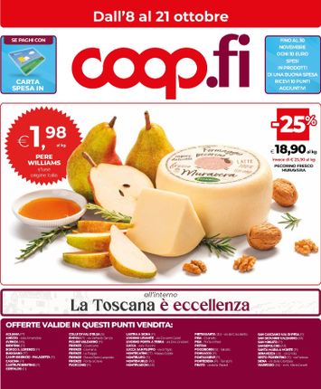 Volantino Coop Firenze - Coop Firenze valido dal 08/10 al 21/10 - pagina 1