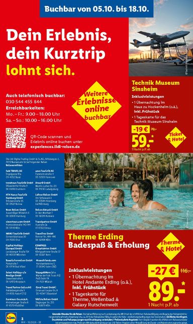 Prospekt Lidl - Lidl - Reise-Highlights gültig ab 30.09. bis 31.10. - seite 2