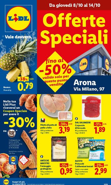 Volantino Lidl - Lidl - Offerte Speciali Arona valido dal 08/10 al 14/10 - pagina 1