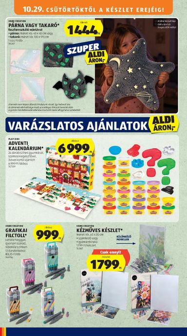 Akciós újság Aldi - Aldi - Középső sor termékei érvényes 10.29.-tól 11.04.-ig - 2 oldal