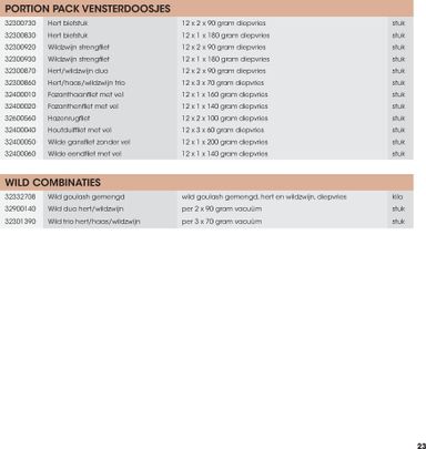 Folder Hanos - HANOS - Wildbrochure van 06-09 tot 31-12 - side 23