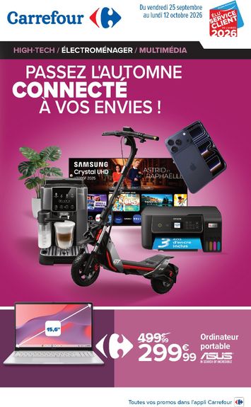 Catalogue Carrefour - Carrefour - Passez L'automne Connecté À Vos Envies ! valable dès le 25/09 au 12/10 - page 1