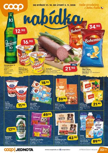Leták COOP - Coop - Střední Čechy od 21.10. do 03.11. - strana 1