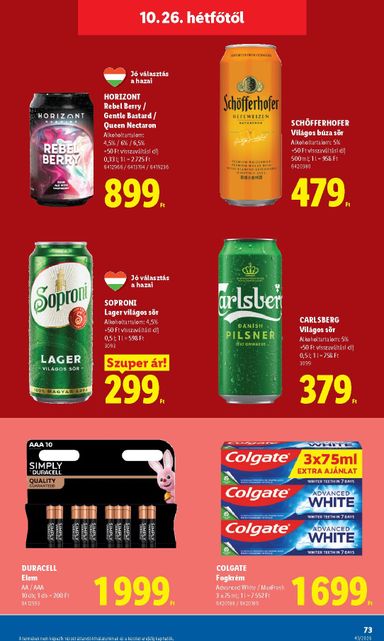 Akciós újság Lidl - Lidl érvényes 10.22.-tól 10.28.-ig - 73 oldal