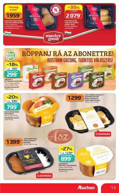 Akciós újság Auchan - Auchan Hipermarket érvényes 10.22.-tól 10.28.-ig - 13 oldal