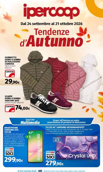 Volantino Ipercoop - Ipercoop - Tendenze d'Autunno valido dal 24/09 al 21/10 - pagina 1
