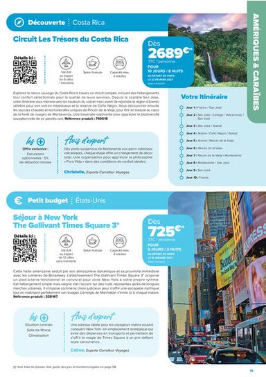 Catalogue Carrefour Market - Carrefour Market - Séjours & Circuits valable dès le 14/08 au 30/10 - page 15