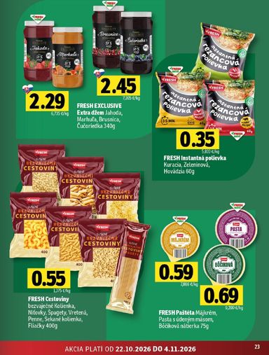 Leták FRESH - Fresh Východné Slovensko od 22.10. do 04.11. - strana 23