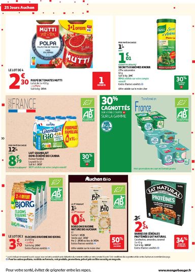 Catalogue Auchan - Auchan - 25 jours valable dès le 27/10 au 01/11 - page 30