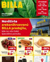 Billa - Dolný Kubín, Na Sihoti 4 platný od stredy 14.10.2026