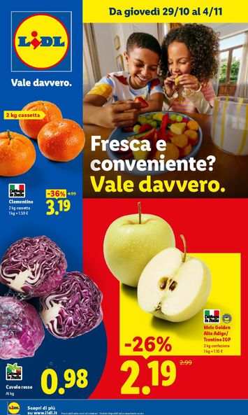 Volantino Lidl - Lidl - Fresca e conveniente valido dal 29/10 al 04/11 - pagina 1