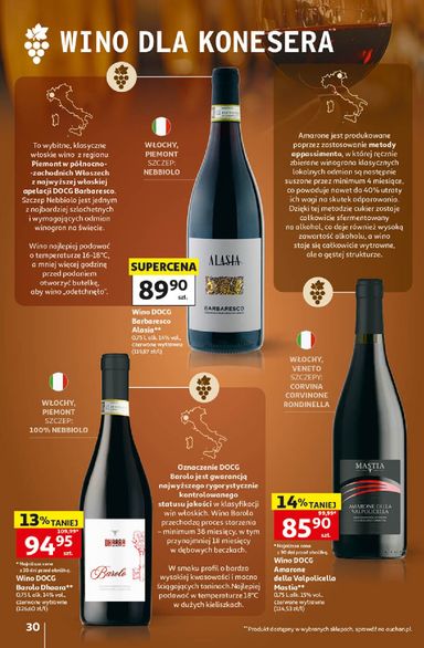 Leták Auchan Poľsko - Hipermarket Auchan Poľsko - Katalog Wino od 05.10. do 31.10. - strana 30