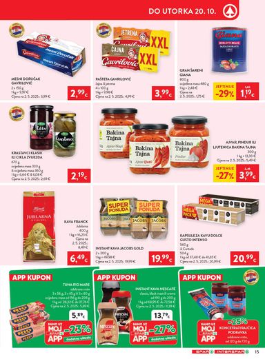 Katalog SPAR - SPAR vrijedi od 14.10. do 20.10. - stranica 21