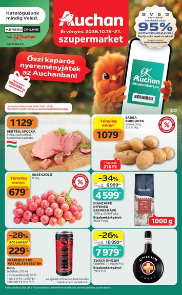 Akciós újság Auchan - Auchan szupermarket érvényes 10.15.-tól 10.21.-ig - 1 oldal