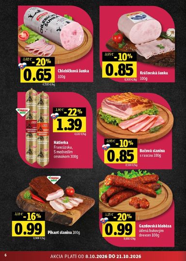 Leták FRESH - Fresh - Stredné a západné Slovensko od 08.10. do 21.10. - strana 6