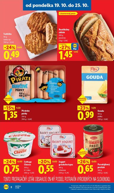 Leták Lidl - Lidl - Ešte viac extra akcií od 19.10. do 25.10. - strana 2