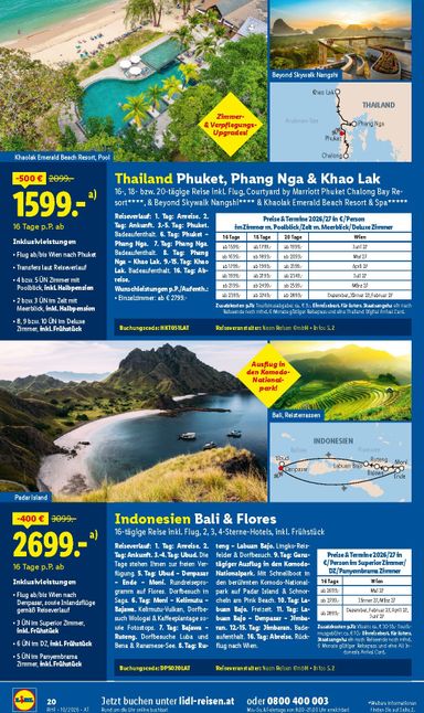 Lidl-Flugblatt - Lidl - Oktober Reise-Highlights gültig ab 30.09. bis 31.10. - seite 20
