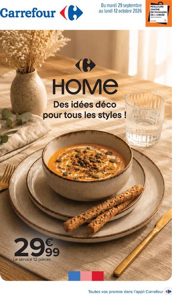Catalogue Carrefour - Carrefour - Des Idées Déco Pour Tous Les Styles ! valable dès le 29/09 au 12/10 - page 1