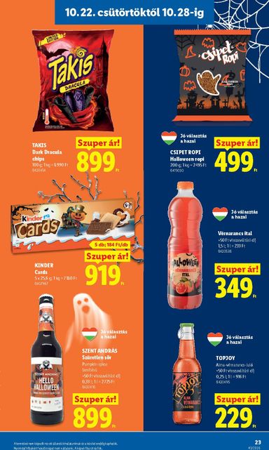 Akciós újság Lidl - Lidl érvényes 10.22.-tól 10.28.-ig - 23 oldal