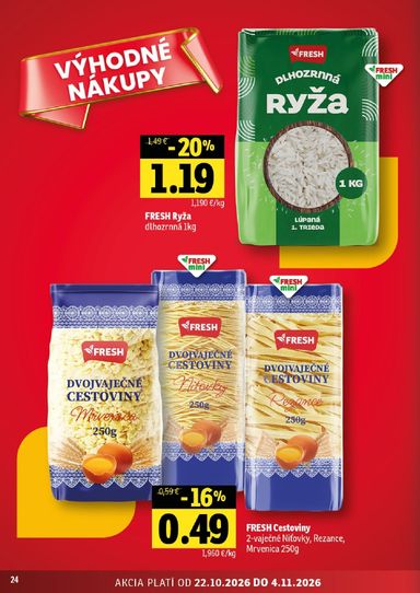 Leták FRESH - Fresh Východné Slovensko od 22.10. do 04.11. - strana 24