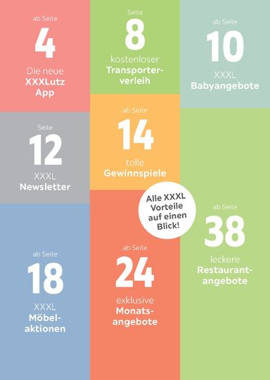 Prospekt XXXLutz - XXXlutz - Freundschaftskartenjournal gültig ab 01.08. bis 31.01. - seite 3