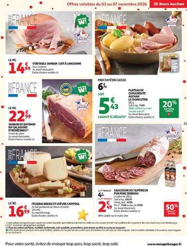 Catalogue Auchan - Auchan - 25 jours 2 hypers - Hypermarché valable dès le 03/11 au 08/11 - page 23