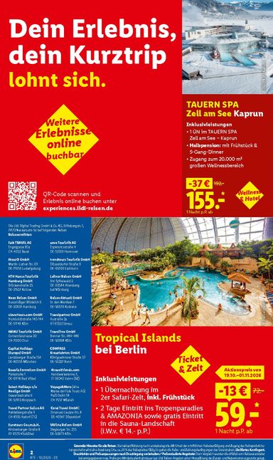Prospekt Lidl - Lidl - Reise-Highlights gültig ab 14.10. bis 15.11. - seite 2
