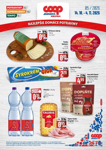 Leták COOP Jednota - COOP Jednota - Krupina od 14.10. do 04.11. - strana 1