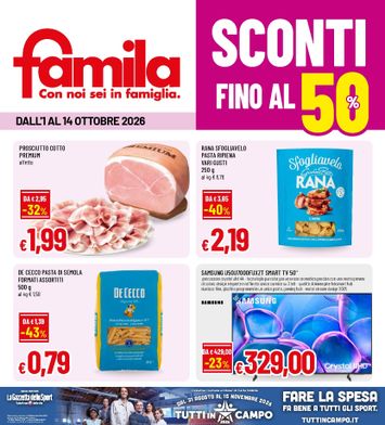 Volantino Famila - Famila valido dal 01/10 al 14/10 - pagina 1