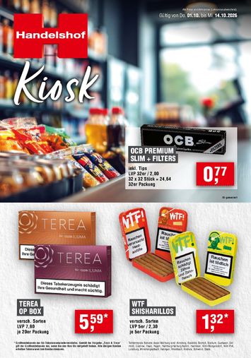 Prospekt Handelshof - Handelshof - Kiosk gültig ab 01.10. bis 14.10. - seite 1