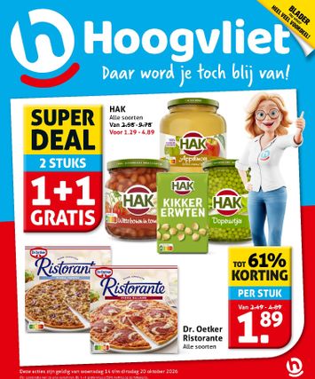 Folder Hoogvliet - Hoogvliet van 14-10 tot 20-10 - side 1