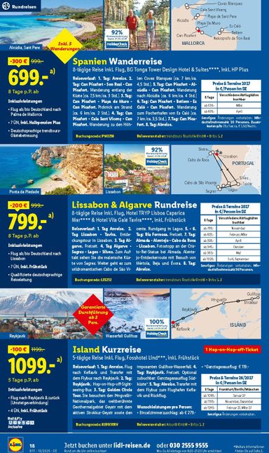 Prospekt Lidl - Lidl - Reise-Highlights gültig ab 14.10. bis 15.11. - seite 18