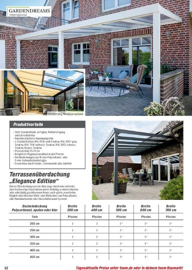 Prospekt toom - Toom - Gartenhäuser & Carports gültig ab 01.03. bis 31.12. - seite 52