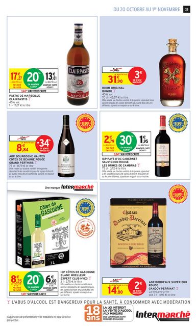 Catalogue Intermarché - Intermarché Hyper valable dès le 20/10 au 01/11 - page 39