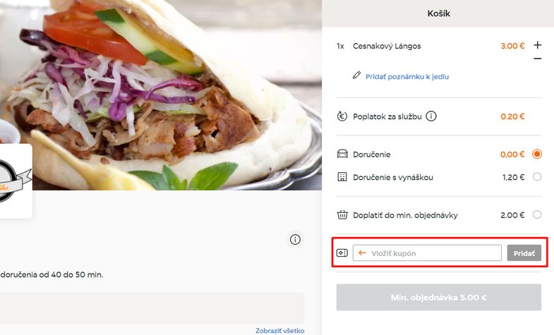 Bistro kup&oacute;n