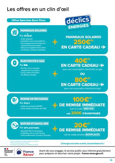 Catalogue Carrefour Market - Carrefour Énergies valable dès le 22/09 au 31/10 - page 19