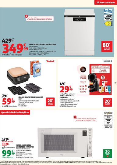 Catalogue Auchan - Auchan - 25 jours valable dès le 27/10 au 01/11 - page 59