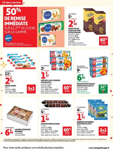 Catalogue Auchan - Auchan - 25 jours 2 hypers - Hypermarché valable dès le 03/11 au 08/11 - page 52