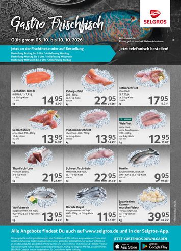 Prospekt Selgros - Selgros - Frischfisch gültig ab 05.10. bis 10.10. - seite 1