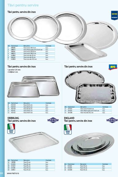 Catalogul Metro - Metro - Echipamente Profesionale pentru HoReCa de la 01.01. până la 31.12. - pagina 230