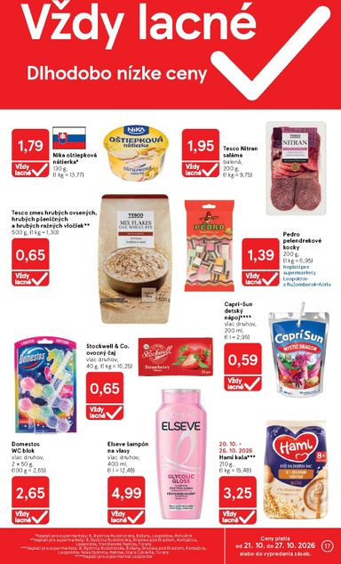 Leták Tesco - Tesco supermarket od 21.10. do 27.10. - strana 17