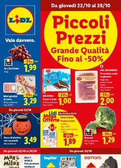 Volantini Lidl da giovedì 22/10