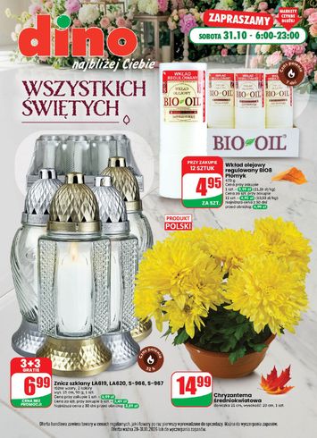 Gazetka Dino - Dino - Wszystkich Świętych od 28.10. do 31.10. - strona 1