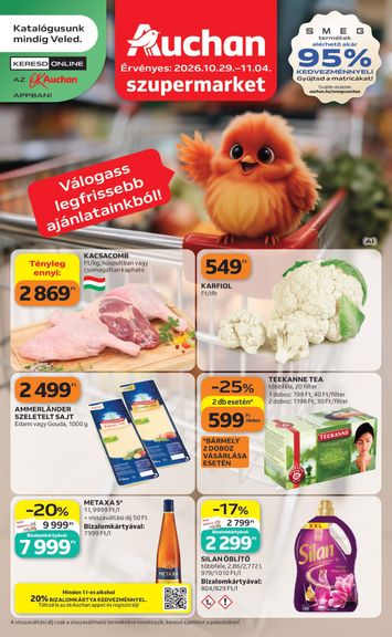 Akciós újság Auchan - Auchan szupermarket érvényes 10.29.-tól 11.04.-ig - 1 oldal