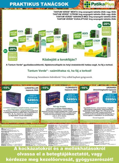 Akciós újság PatikaPlus - PatikaPlus érvényes 10.01.-tól 10.31.-ig - 8 oldal