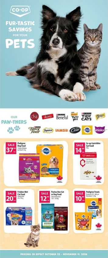 Flyer Co-op - Coop - Fur-tastic Savings for Your Pets valid since 10-22 until 11-11 - page 1